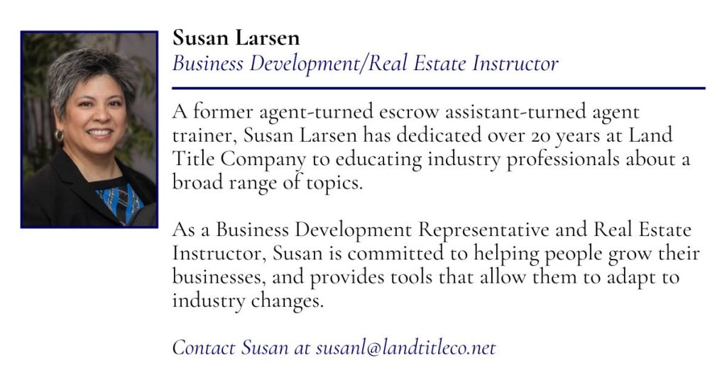 Susan Larsen Instructor Bio and Contact